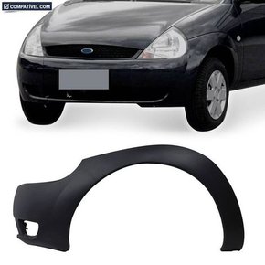 Parachoque Dianteiro Ka Lateral Esquerdo 2003 a 2007 Preto Texturizado