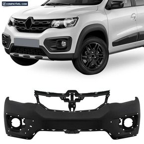 Parachoque Dianteiro Kwid Outsider 2019 a 2022 Preto Liso