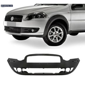 Parachoque Dianteiro Palio Weekend Strada Trekking 2009 a 2012 Preto Liso