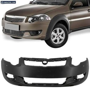 Parachoque Dianteiro Palio Weekend Strada Trekking 2012 a 2018 Preto Liso