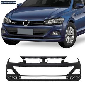 Parachoque Dianteiro Polo Virtus 2017 a 2022 Preto Liso
