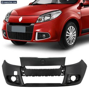 Parachoque Dianteiro Sandero 2011 a 2014 Preto Liso