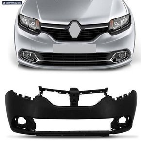 Parachoque Dianteiro Sandero Logan 2014 a 2019 Preto Liso