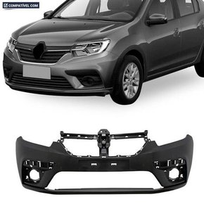 Parachoque Dianteiro Sandero Logan 2019 a 2022 Preto Liso