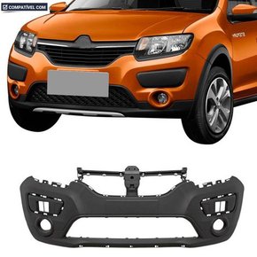 Parachoque Dianteiro Sandero Stepway 2015 a 2020 Preto Liso