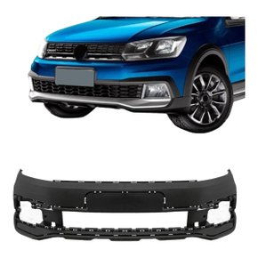 Parachoque Dianteiro Saveiro Cross G7 G8 2017 a 2022 Preto Liso Parcial