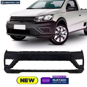 Parachoque Dianteiro Saveiro Robust 2017 a 2021 Preto Texturizado