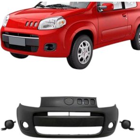 Parachoque Dianteiro Uno 2011 a 2014 Fiorino 2014 a 2020 Preto Texturizado