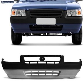 Parachoque Dianteiro Uno Economy 2008 a 2011 Cinza Parcial