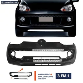 Parachoque Dianteiro Up 2014 a 2017 Preto Liso