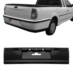 Parachoque Traseiro Central Saveiro G3 Fase 1 2000 a 2002 Preto Liso