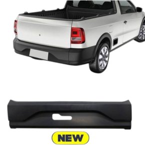 Parachoque Traseiro Central Saveiro Robust G7 G8 2016 a 2023 Preto Texturizado