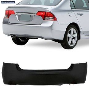 Parachoque Traseiro Civic 2006 a 2011 Preto Liso