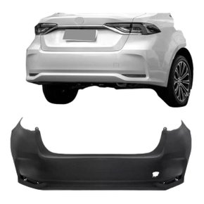 Parachoque Traseiro Corolla 2019 a 2023 Preto Liso