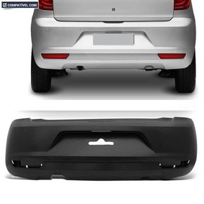 Parachoque Traseiro Fox 2011 a 2014 Preto Liso