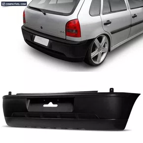 Parachoque Traseiro Gol G3 Fase 2 2003 a 2005 Preto Liso