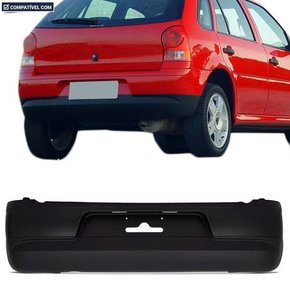 Parachoque Traseiro Gol G4 2005 a 2010 Preto Liso