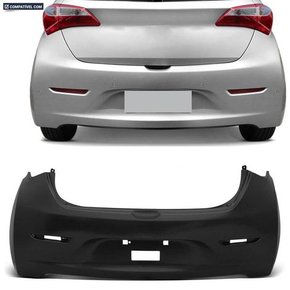 Parachoque Traseiro HB20 Hatch 2012 a 2015 Preto Liso