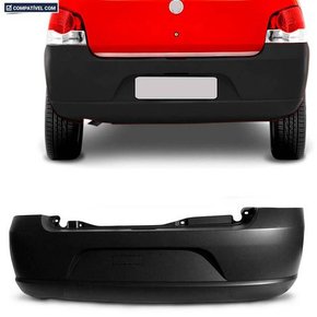 Parachoque Traseiro Palio Restyling III 2007 a 2012 Preto Liso