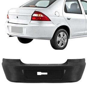 Parachoque Traseiro Prisma 2007 a 2013 Preto Liso