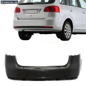 Parachoque Traseiro Spacefox 2011 a 2014 Preto Liso Parcial