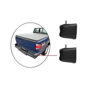 Ponteira Parachoque Traseira S10 1995 a 1999 Preto Direito