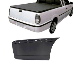 Ponteira parachoque traseira saveiro g3 face 1 preto liso parcial direita