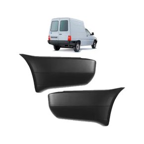 Ponteira Parachoque Traseiro Fiorino 2005 a 2014 Preto Esquerdo