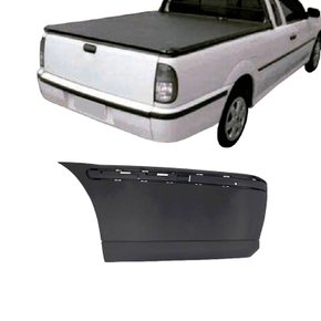 Ponteira Parachoque Traseiro Saveiro G3 Fase 1 2000 a 2002 Preto Liso Parcial Esquerdo Motorista