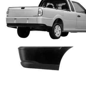 Ponteira Parachoque Traseiro Saveiro G3 G4 2002 a 2012 Preto Liso Direito Caroneiro