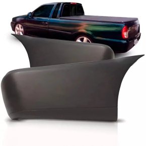 Ponteira Parachoque Traseiro Saveiro GII Bola 1995 a 1999 Preto Esquerdo