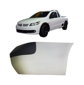 Ponteira Parachoque Traseiro Saveiro G5 G6 2008 a 2016 Primer Pintura Direito Caroneiro Exceto Linha Cross