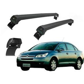 Rack de Teto Citroen C4 Pallas 2007 a 2013 Sports Preto  LONG LIFE 