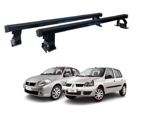 Rack de Teto Travessa Clio Hatch e Sedan Symbol 4 Portas  Preto em Aço  New Life