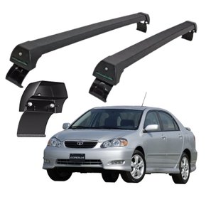 Rack de Teto Corolla 2003 a 2008 Sport Preto  LONG LIFE 