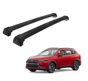 Rack de Teto Corolla Cross Com Abertura no Friso Sports Preto LONG LIFE 
