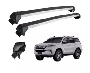 Rack De Teto da Hilux Sw4 2016 Ate 2021 Com Longarina Sports Prata LONG LIFE 