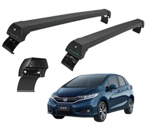 Rack de Teto Honda Fit 2015 a 2020 Sports Preto LONG LIFE