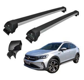 Rack de Teto Nivus 2020 2021 2022 Com Longarina Com ou Sem Teto Solar Sports Prata LONG LIFE 