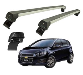 Rack de Teto Sonic 2012 a 2014 Sports Prata  LONG LIFE 