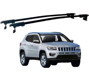 Rack de Teto Compass com Longarina Preto em Aço - NEW LIFE 