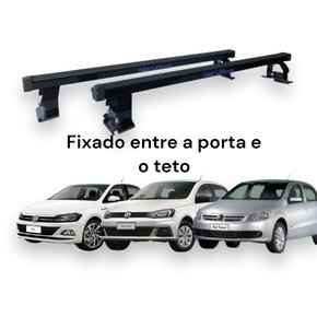 Rack de Teto Travessa Gol Voyage G5 G6 G7 G8 2008 a 2023 Aço Preto Fixação Coluna NEW LIFE