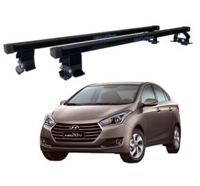 Rack de Teto Travessa HB20 Hatch e Sedan Exceto HB20X Preto em Aço NEW LIFE
