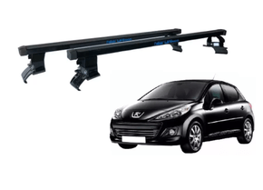 Rack de Teto Peugeot 206 e 207 4 Portas Preto em Aço - NEW LIFE 