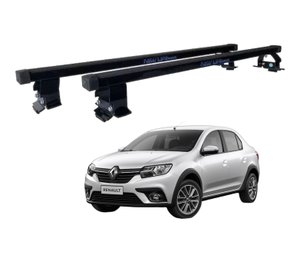 Rack de Teto Travessa Sandero e Logan Todos Exceto Step Way Preto em Aço NEW LIFE