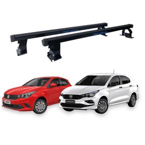 Rack Fiat Argo e Cronos sem Longarina 2017 Ate 2021 Aço Preto New Life