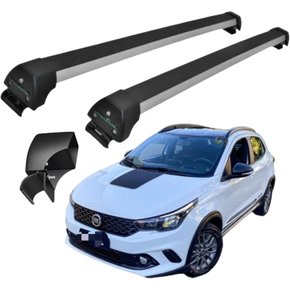 Rack Fiat Argo Trekking 2019 Ate 2022 Prata Com Longarina Integrada Sports Long Life