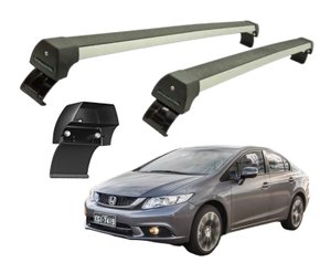 Rack New Civic 2015 a 2016 Sports Prata LONG LIFE 