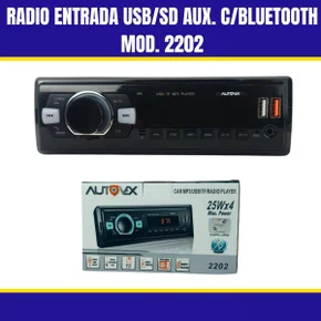 Radio Entrada USB/SD Aux. C/Bluetooth Mod. 2202