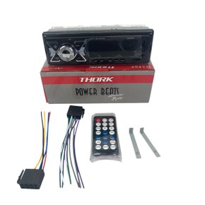 Radio Power Beats Som Automotivo Thork - Controle Remoto - USB - Cartão SD - AUX - Bluetooth